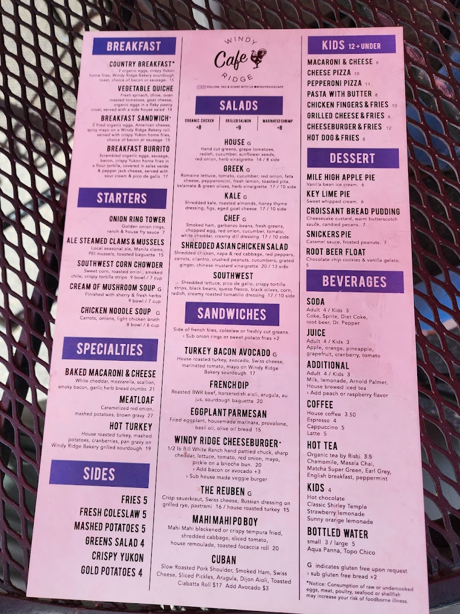 Menu Windy Ridge Café-3