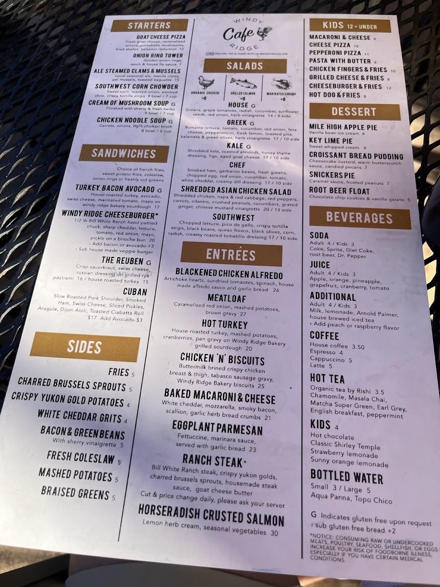 Menu Windy Ridge Café-8